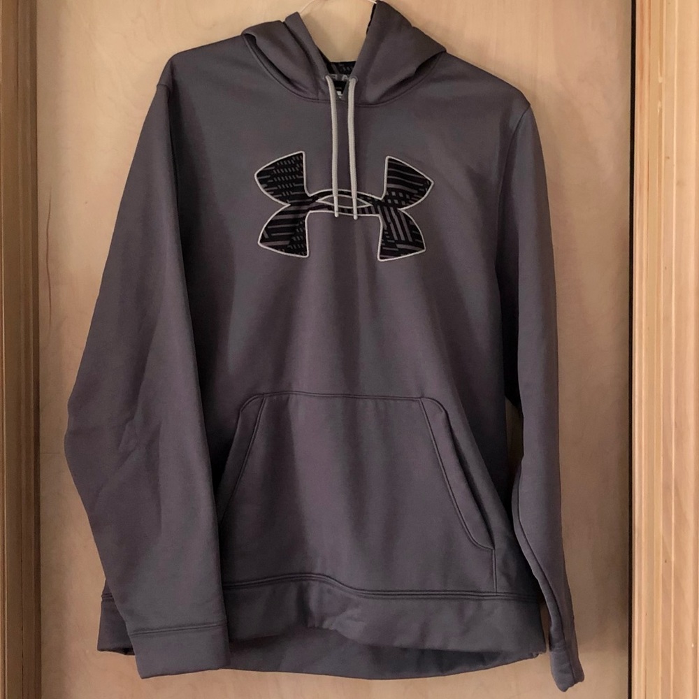 Under Armour Mens Large Pullover Fleece Hoodie - X Storm - Gray - Like new!